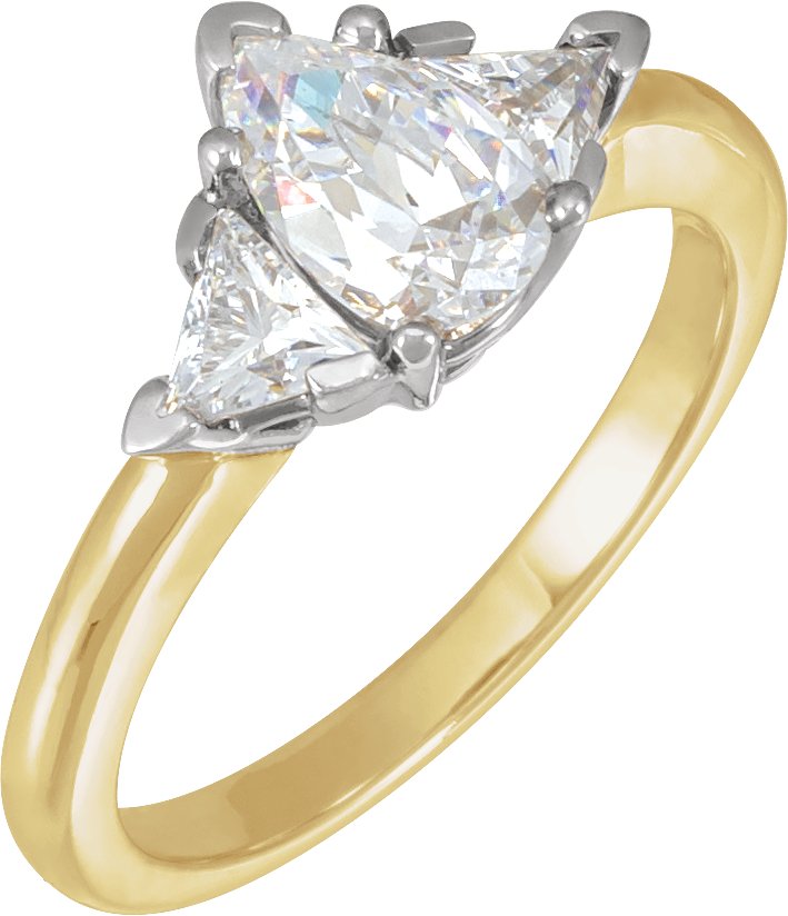 14K White Gold Matching Band for 11x7.5 mm