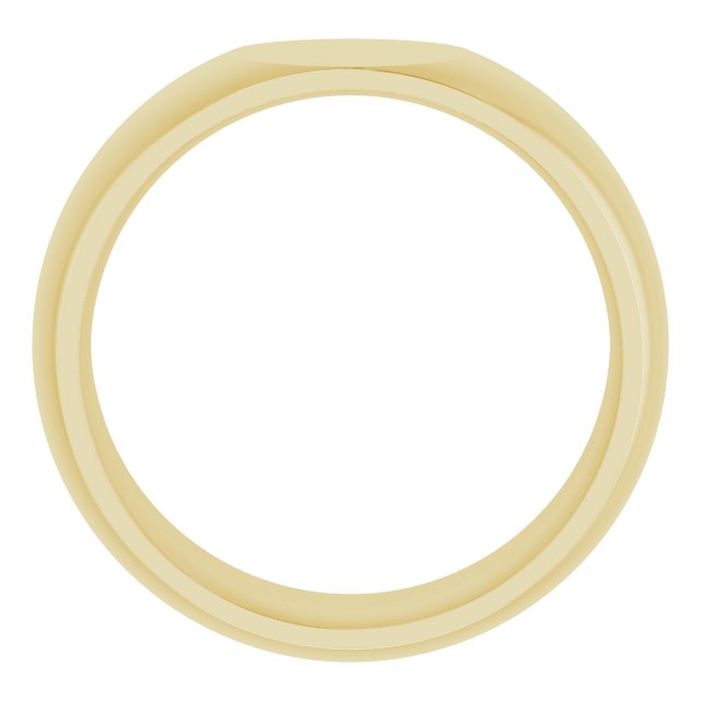 Alternative view of Comfort-Fit Signet Wedding Band – 10K Yellow Gold