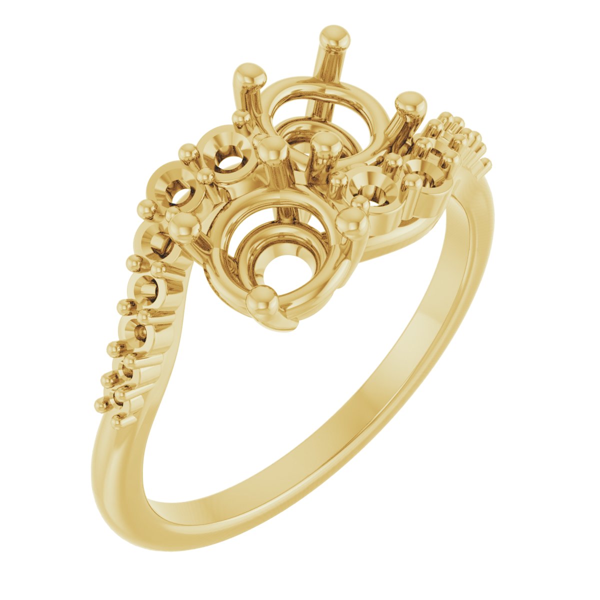 Two-Stone Bypass Engagement Ring or Band