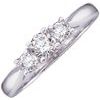 Platinum 3 Stone Diamond Engagement Ring .5 CTW Ref 906779