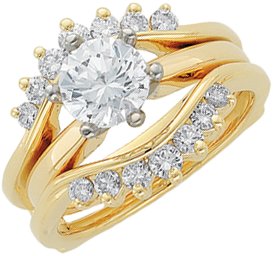 14K Yellow .50 CTW Diamond Ring Guard Ref 174810