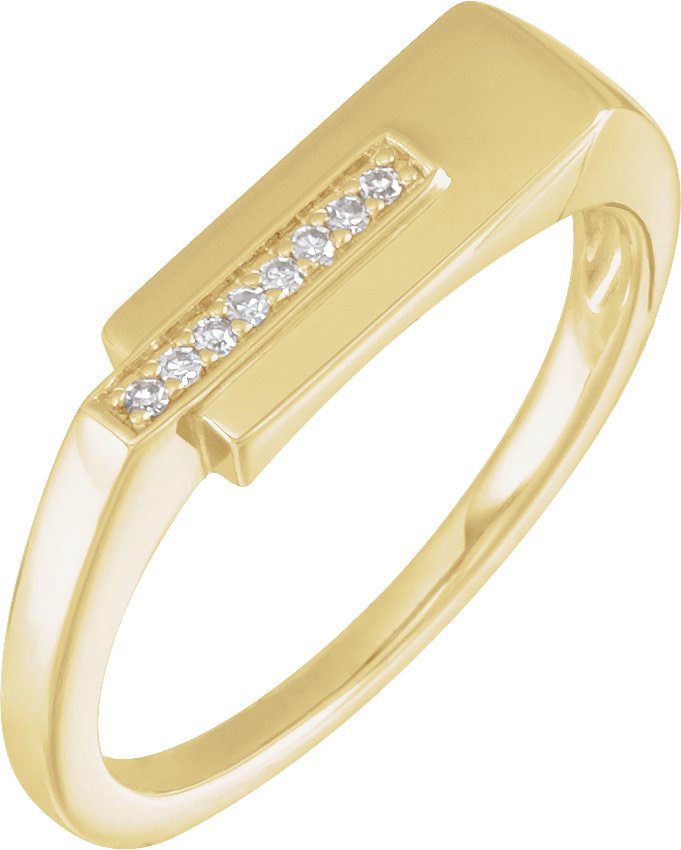 14K Yellow .04 CTW Single-Cut Natural Diamond Ring