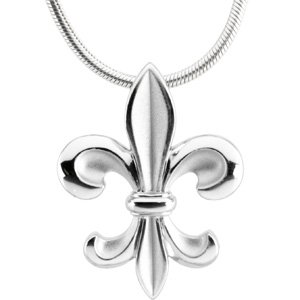 Sterling Silver Fleur De Lis 18 inch Necklace Ref. 2504903