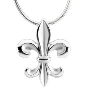 Sterling Silver Fleur-De-Lis 18" Necklace