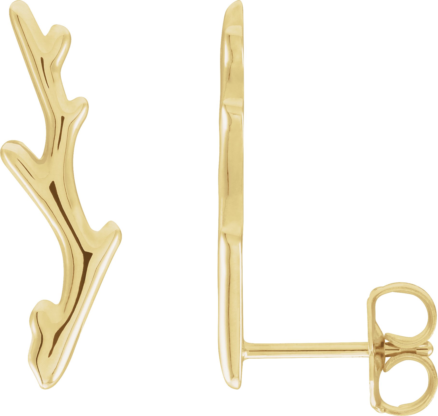 14K Yellow Right Branch Ear Climber