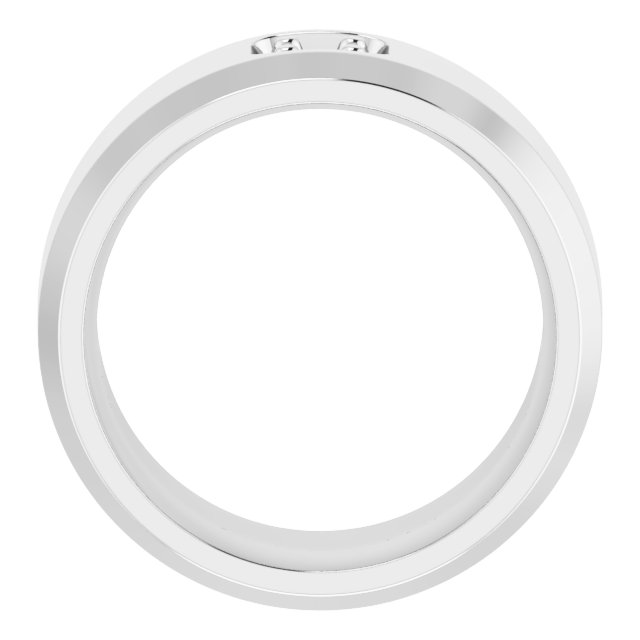 2x2 mm Asscher Band Mounting view 2