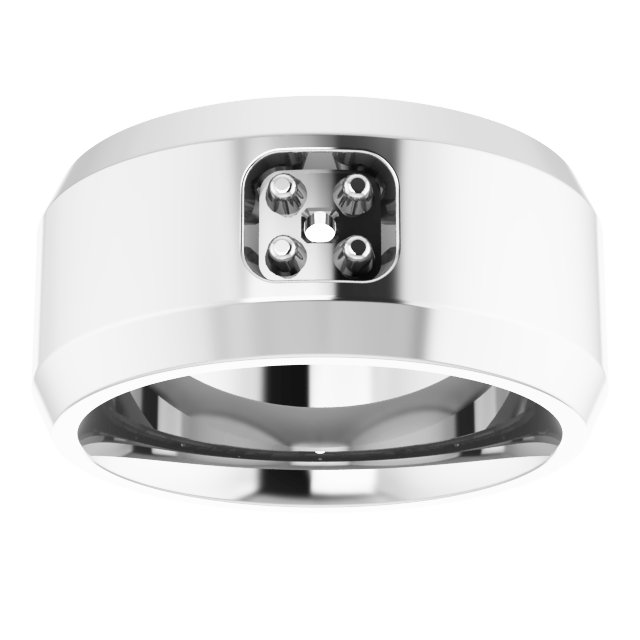2x2 mm Asscher Band Mounting view 3