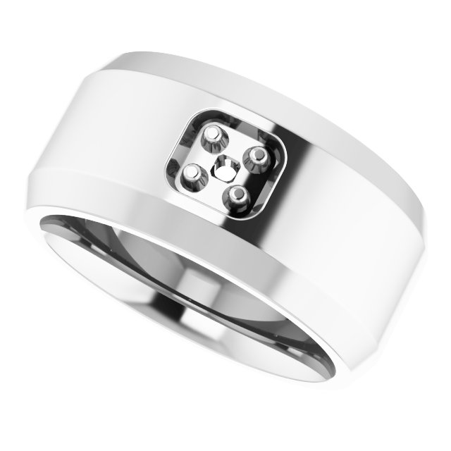2x2 mm Asscher Band Mounting view 5