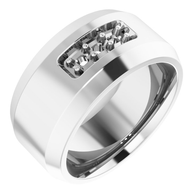2.6 mm Asscher Mens Band Mounting