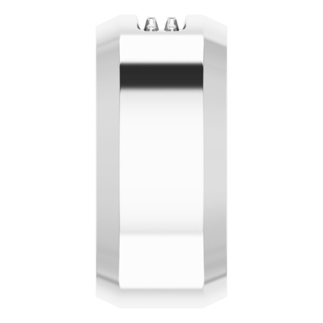 2.6 mm Asscher Mens Band Mounting view 4