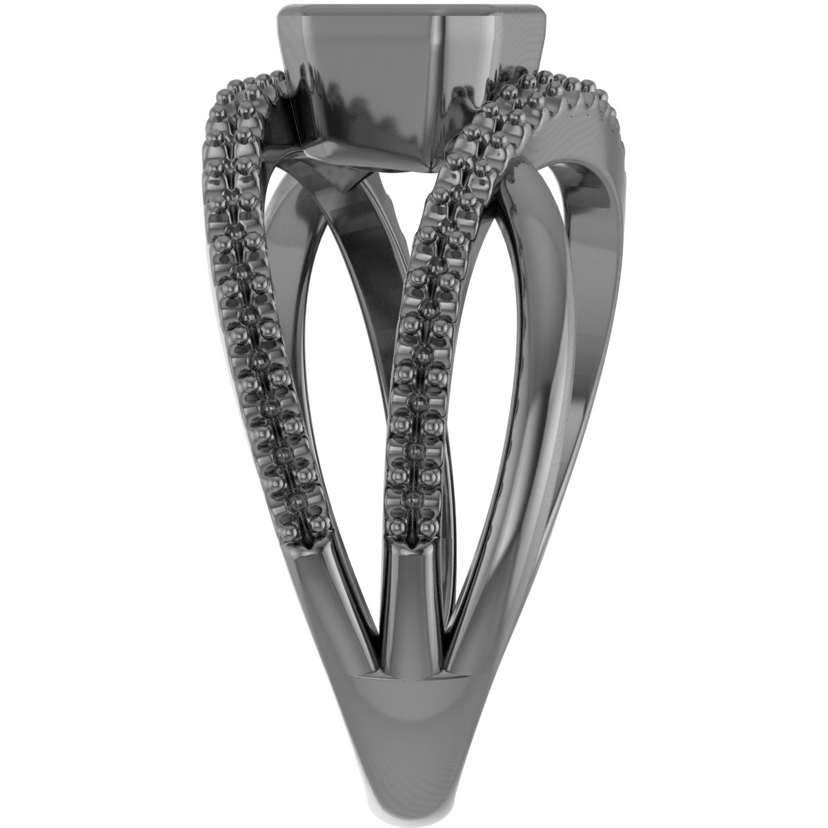 12x8 mm Pear Ring Mounting view 4