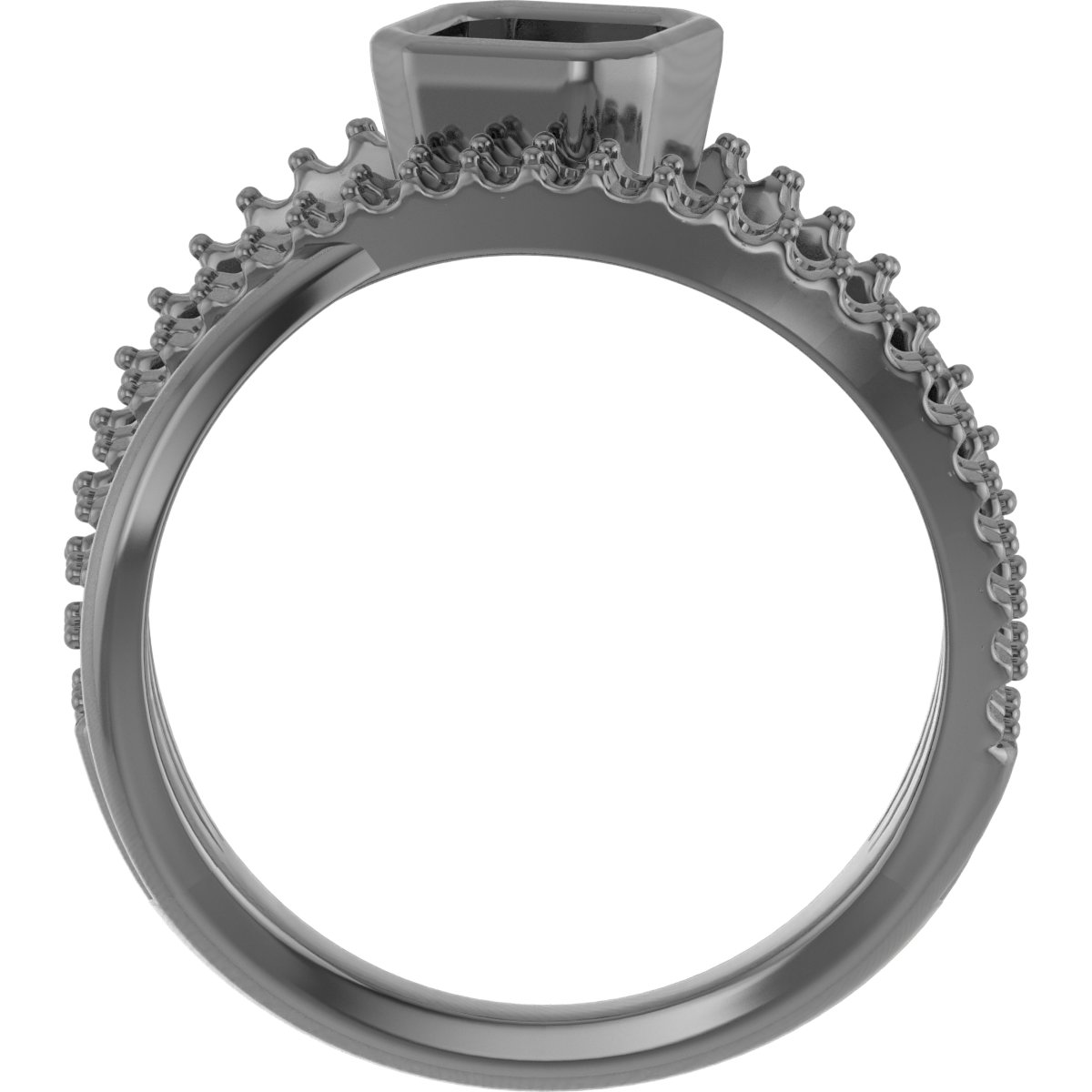 12x8 mm Pear Ring Mounting view 2