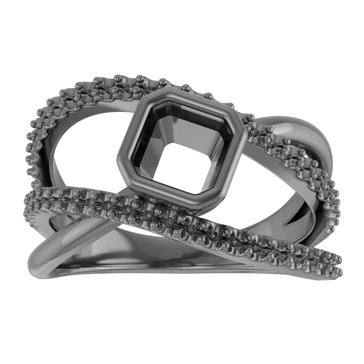 12x8 mm Pear Ring Mounting view 3