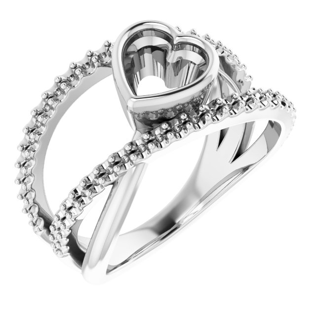 Bezel-Set Criss-Cross Ring