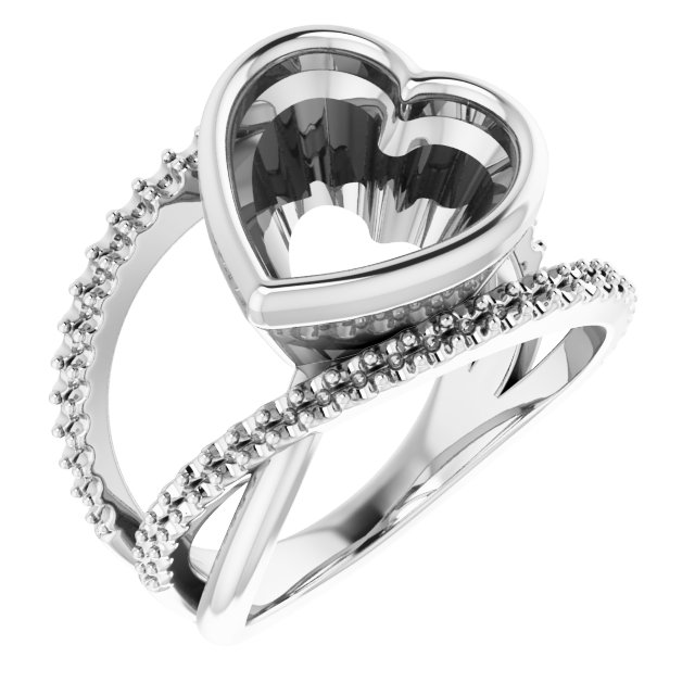 Bezel-Set Criss-Cross Ring