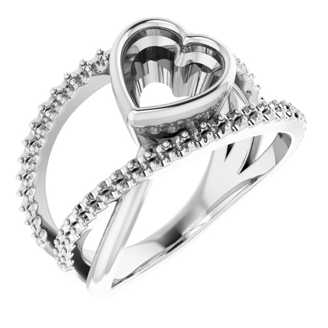 Bezel-Set Criss-Cross Ring