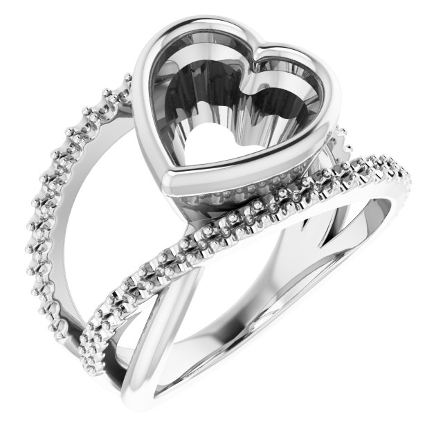 Bezel-Set Criss-Cross Ring