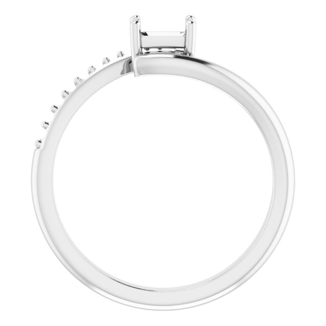9x7 mm Emerald Ring Mounting view 2