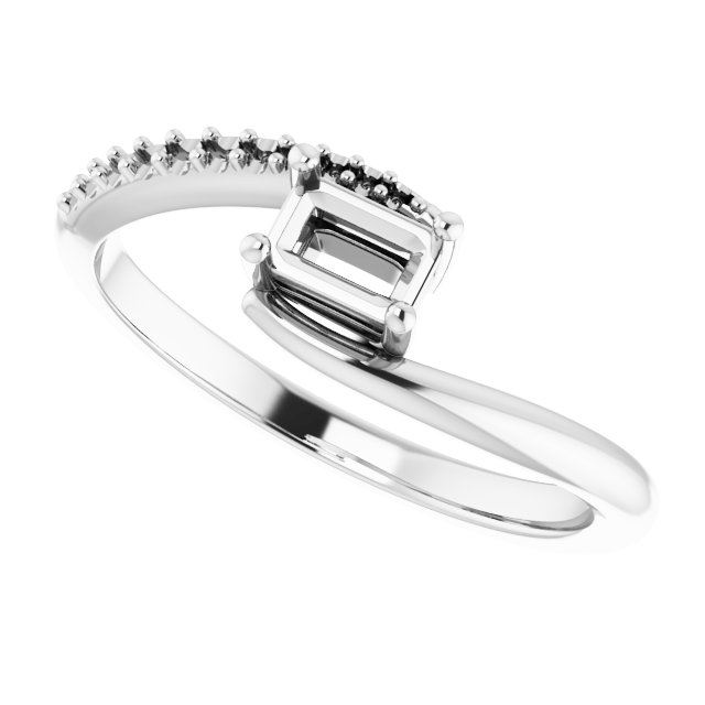 9x7 mm Emerald Ring Mounting view 5