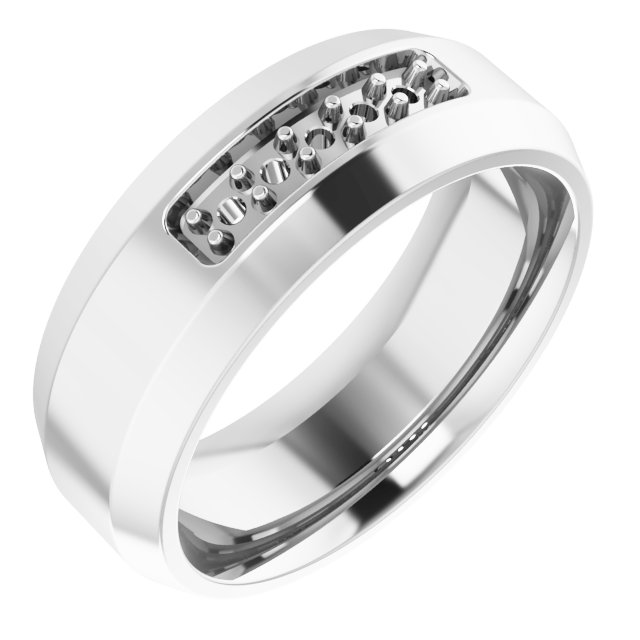 Beveled-Edge Five-Stone Band