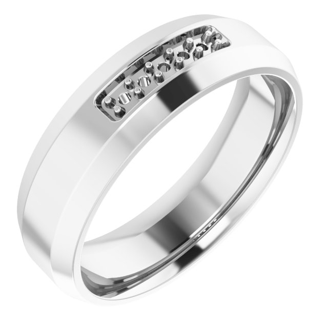 Beveled-Edge Five-Stone Band