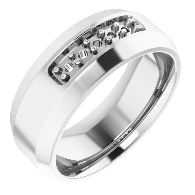 Beveled-Edge Five-Stone Band