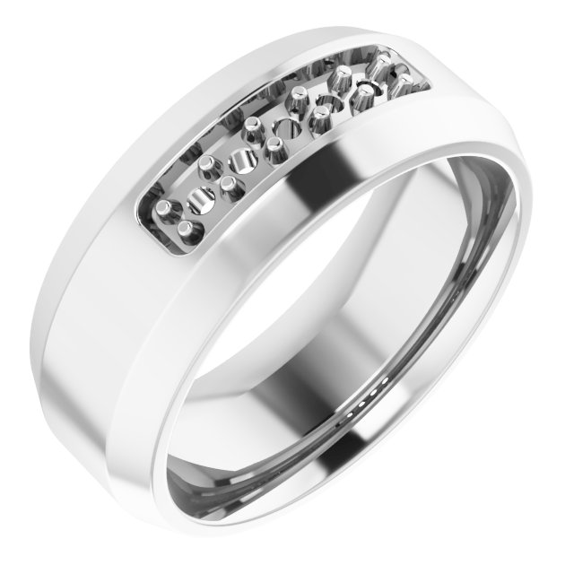Beveled-Edge Five-Stone Band