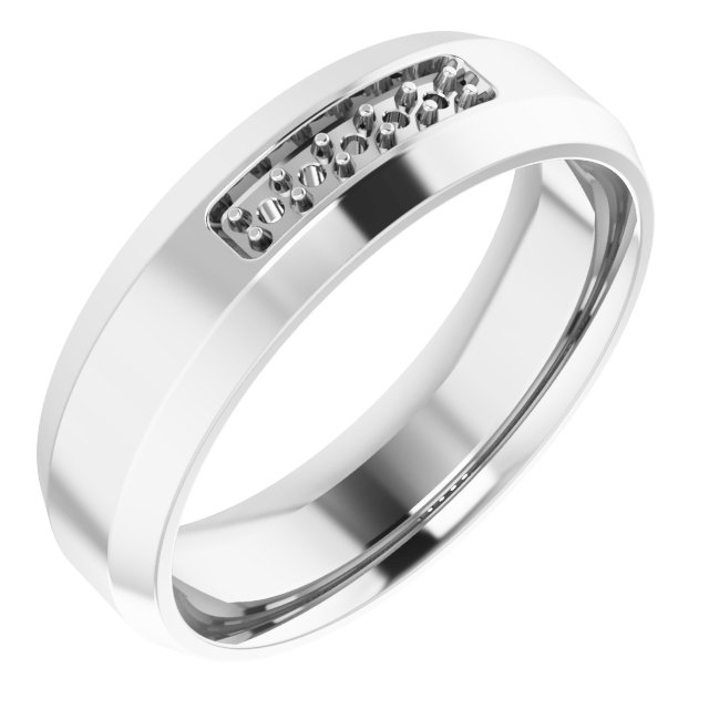 Beveled-Edge Five-Stone Band