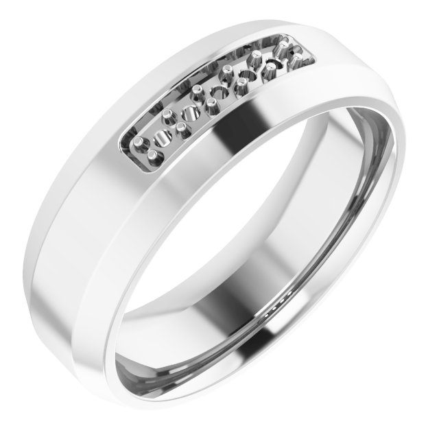 Beveled-Edge Five-Stone Band
