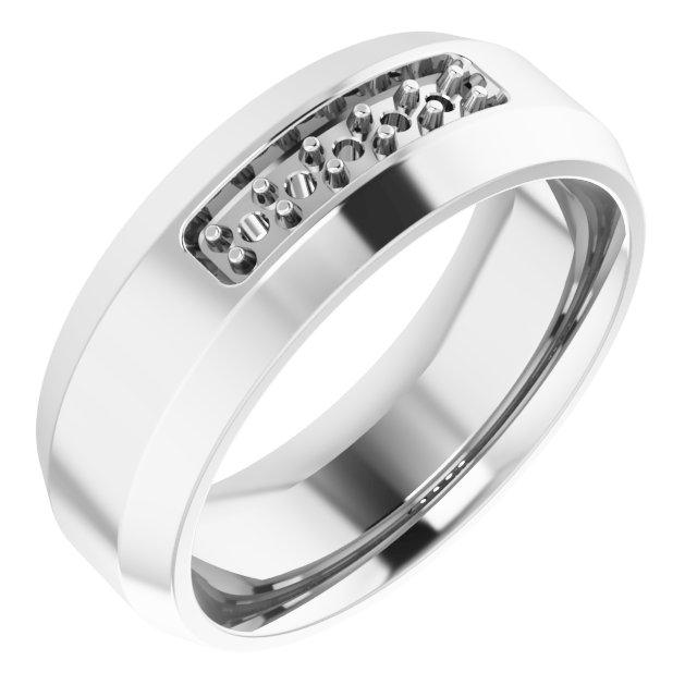 Beveled-Edge Five-Stone Band