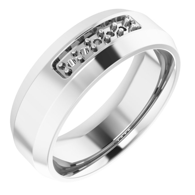 Beveled-Edge Five-Stone Band