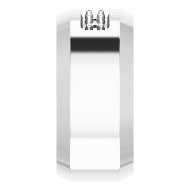3 mm Asscher Mens Band Mounting view 4