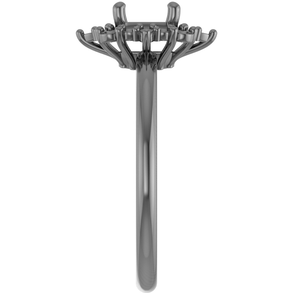 4.8 mm Round Engagement Ring Mounting view 4