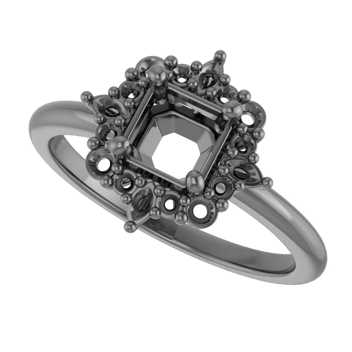4.8 mm Round Engagement Ring Mounting view 5
