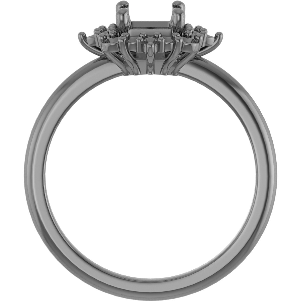 4.8 mm Round Engagement Ring Mounting view 2