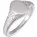 Sterling Silver 9.8x6.2 mm Engravable Oval Celtic-Inspired Signet Ring