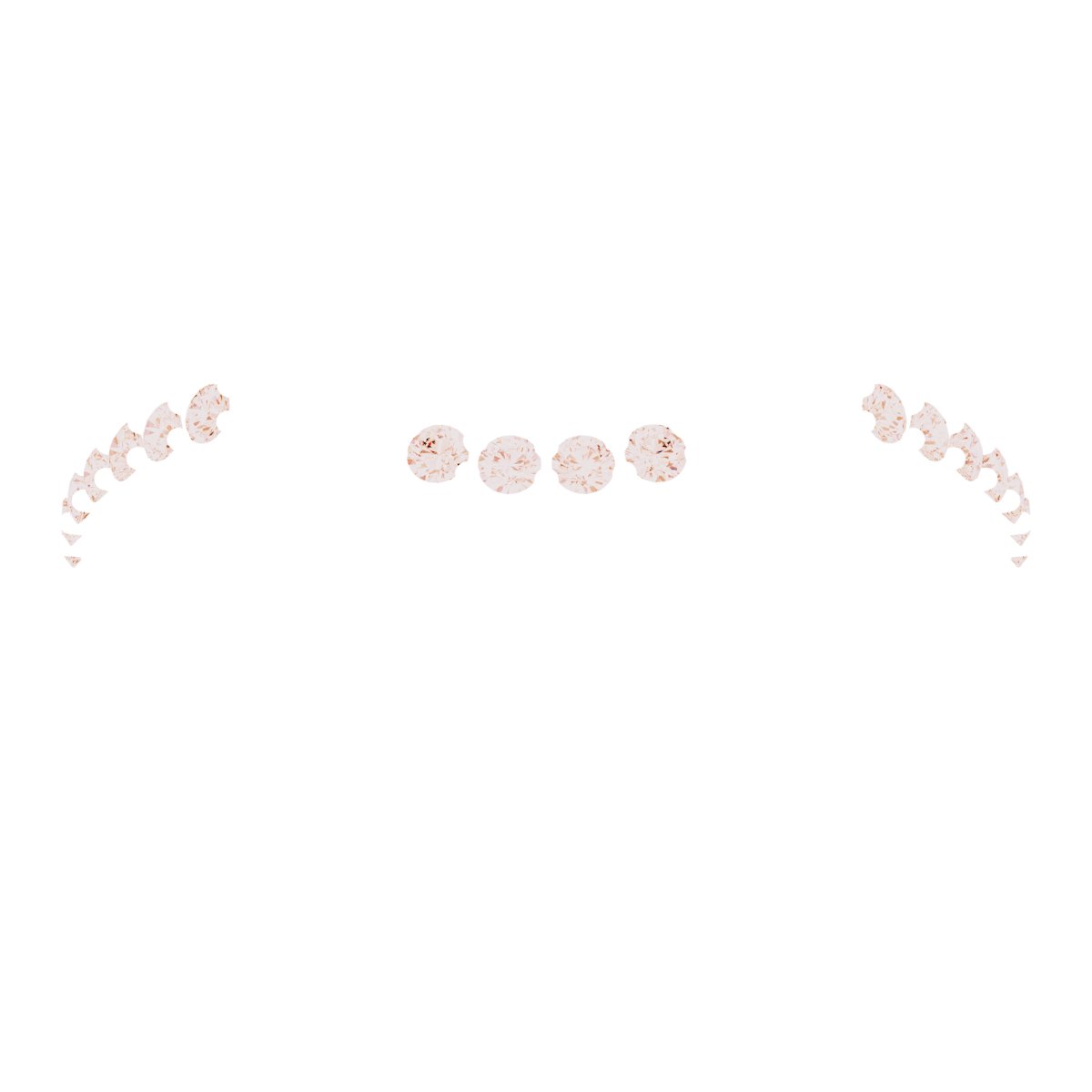14K Rose Gold 1/5 CTW Natural Diamond Matching Band