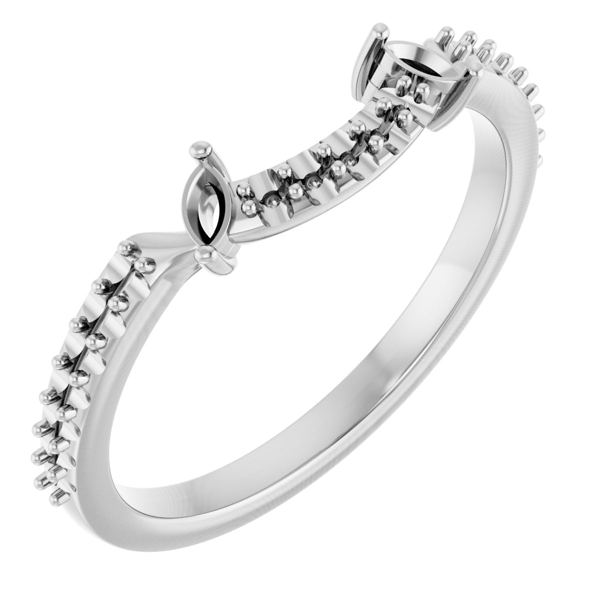 Accented Floral Engagement Ring or Band