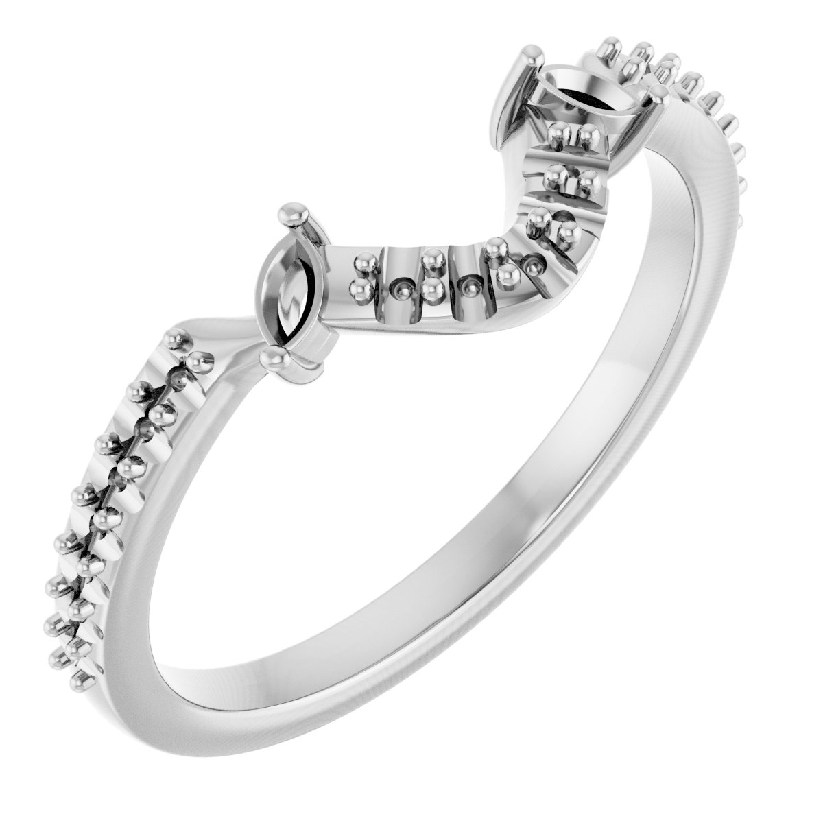 Accented Floral Engagement Ring or Band
