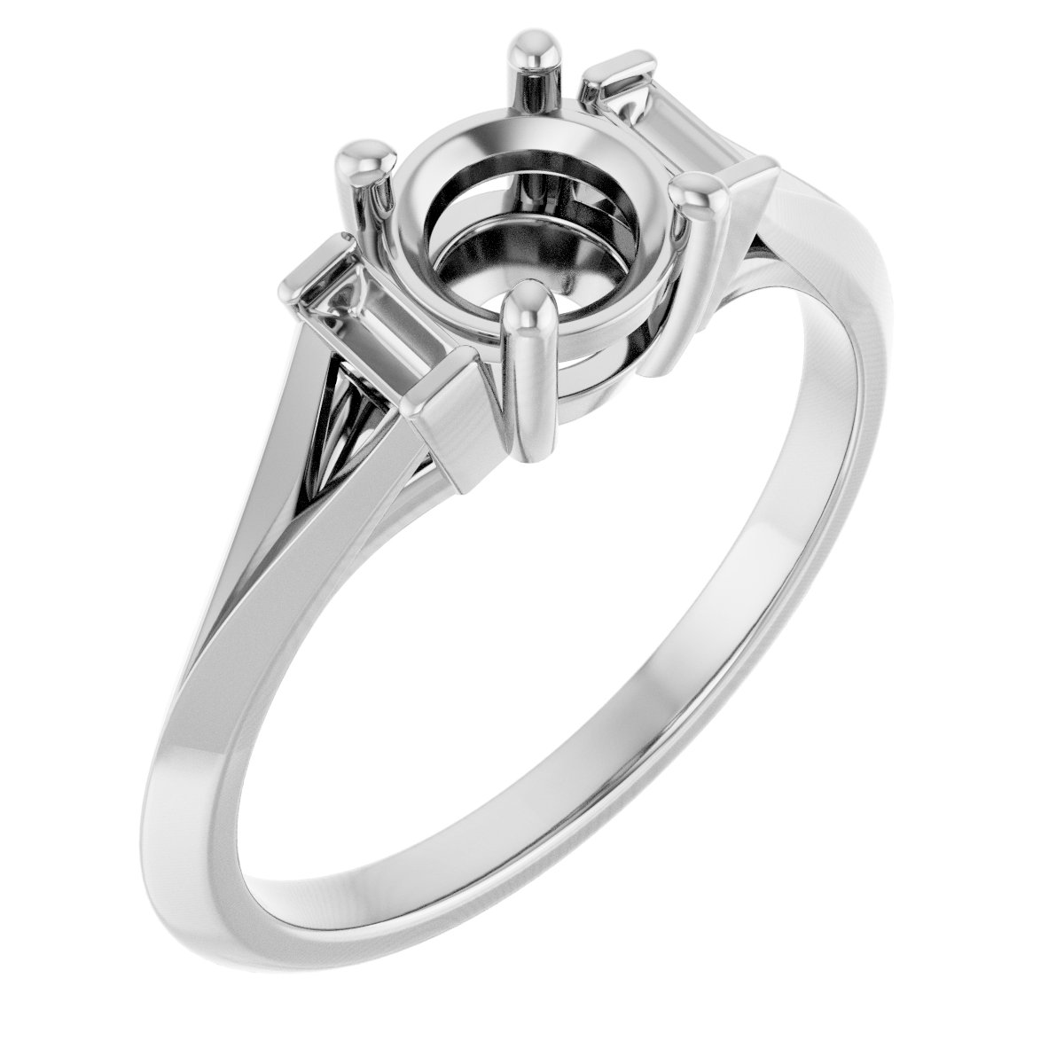 Accented Engagement Ring