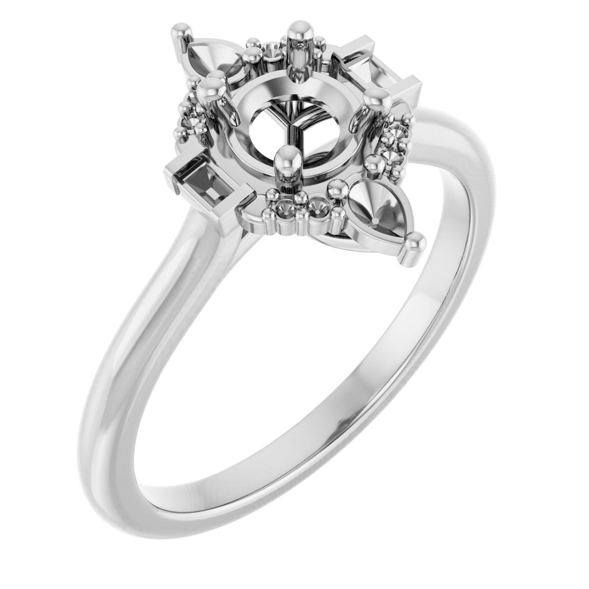 Accented Engagement Ring