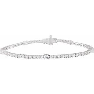 14K White 1 3/4 CTW Lab-Grown Diamond 7" Line Bracelet