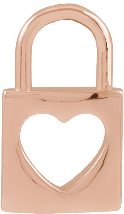 Pierced Heart Lock Necklace or Pendant