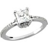 14K White 5x5 mm Square .75 CTW Diamond Engagement Ring Ref 3758285