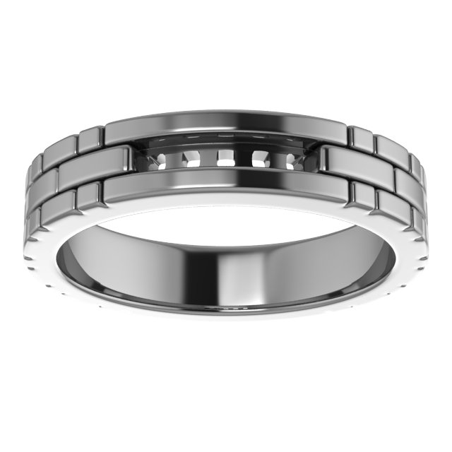 5x3 mm Emerald Mens Band Mounting view 3