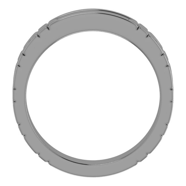 5x3 mm Emerald Mens Band Mounting view 2