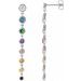 14K White Natural Multi-Gemstone & 1/2 CTW Natural Diamond Rainbow Earrings