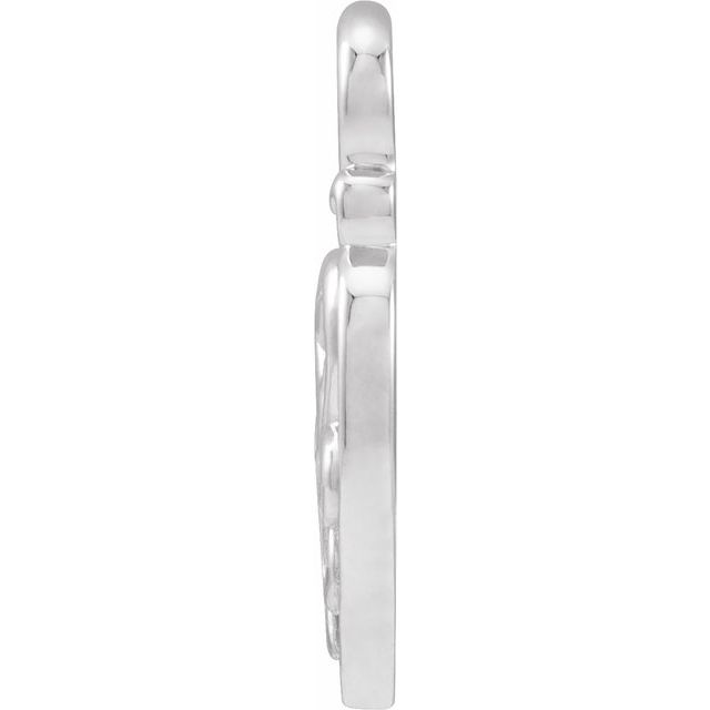 Sterling Silver 15.3x10.7 mm Vintage-Inspired Lock Pendant