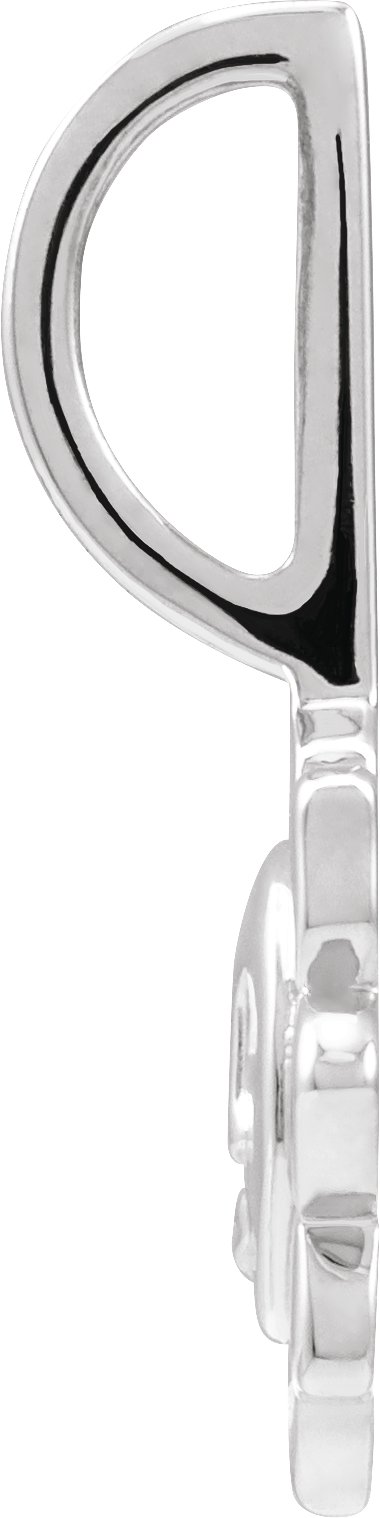 Sterling Silver 17.8x9.9 mm Sun Pendant/Charm