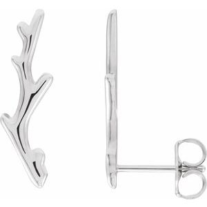 Sterling Silver Branch Ear Climbers